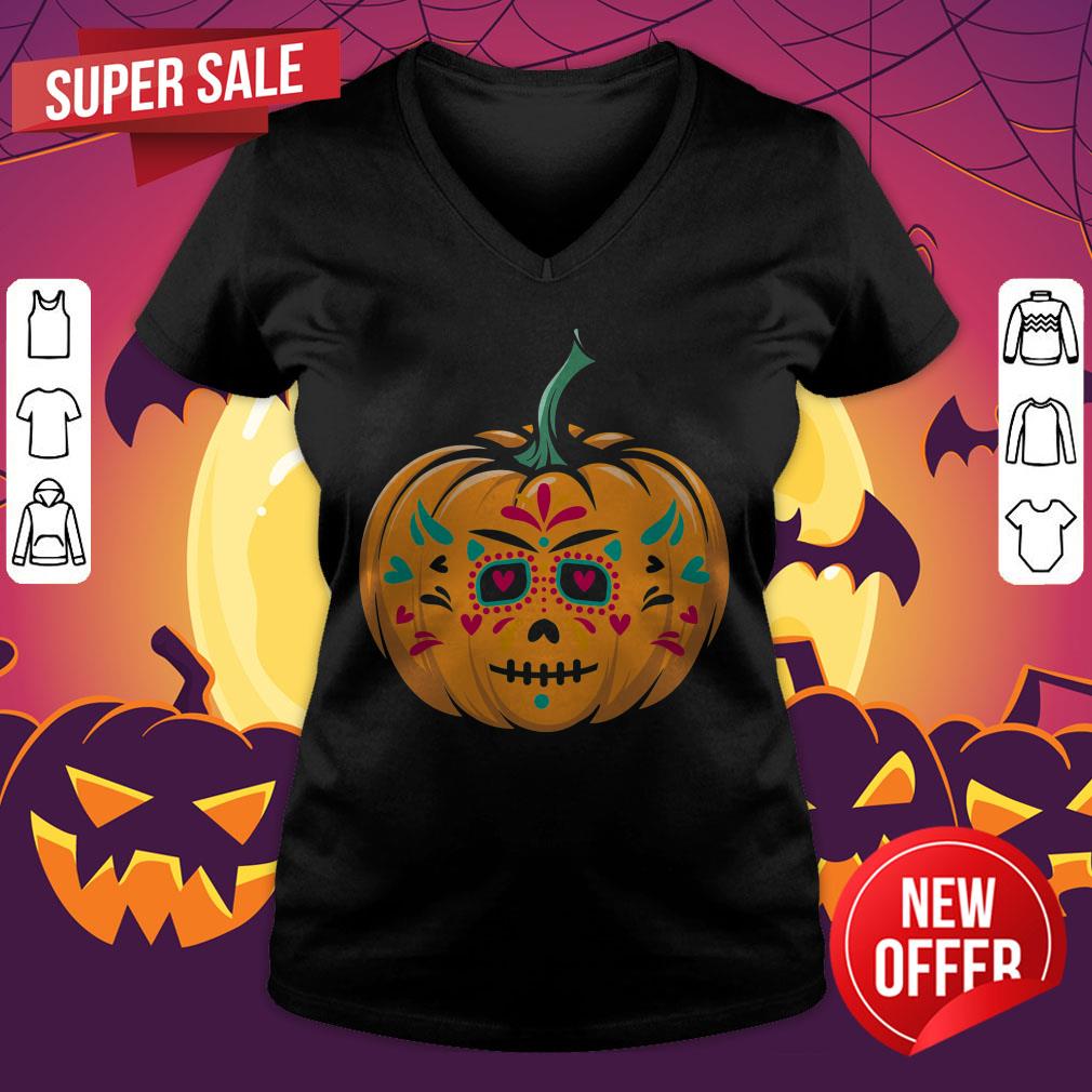 Dia De Los Muertos Day Of The Dead Halloween Pumpkin Shirt - Image 4