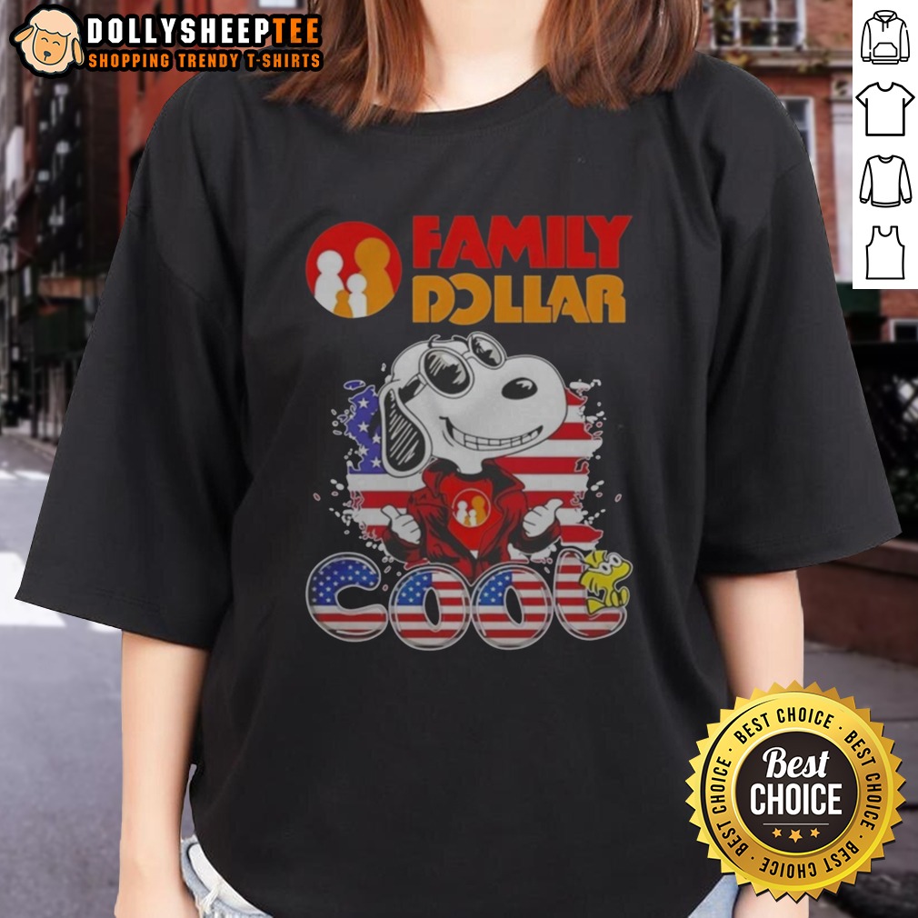 Original Snoopy Woodstock Charles M Schulz Peanuts United States Family Dollar Cool Shirt - Image 3
