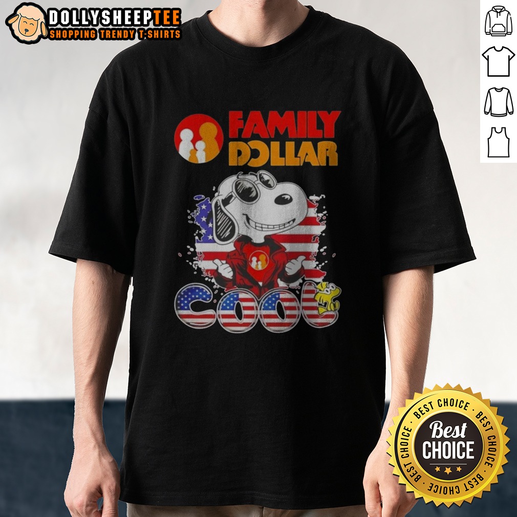 Original Snoopy Woodstock Charles M Schulz Peanuts United States Family Dollar Cool Shirt