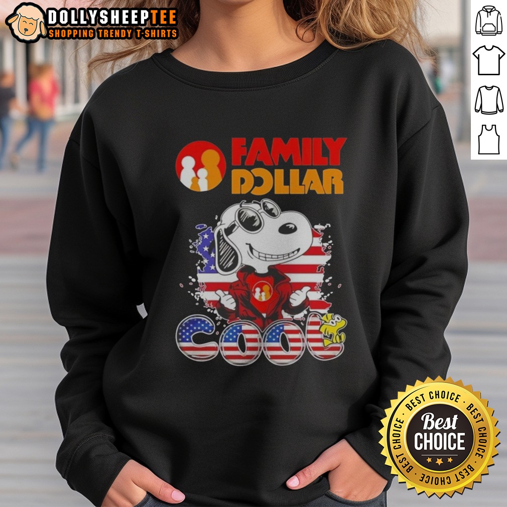 Original Snoopy Woodstock Charles M Schulz Peanuts United States Family Dollar Cool Shirt - Image 4