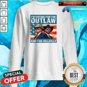 Alternative view of Awesome I’m Voting For The Outlaw And The Hillbilly Donald J Trump T-Shirt