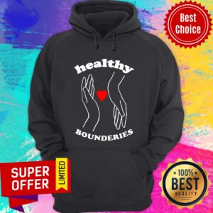 Alternative view of Funny Healthy Boundaries Hand Heart Shirt