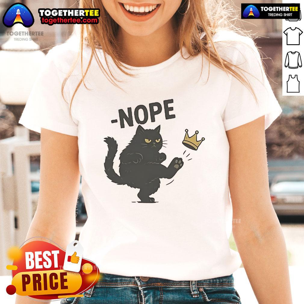 Official No Kings In America Black Cat T-Shirt - Image 3