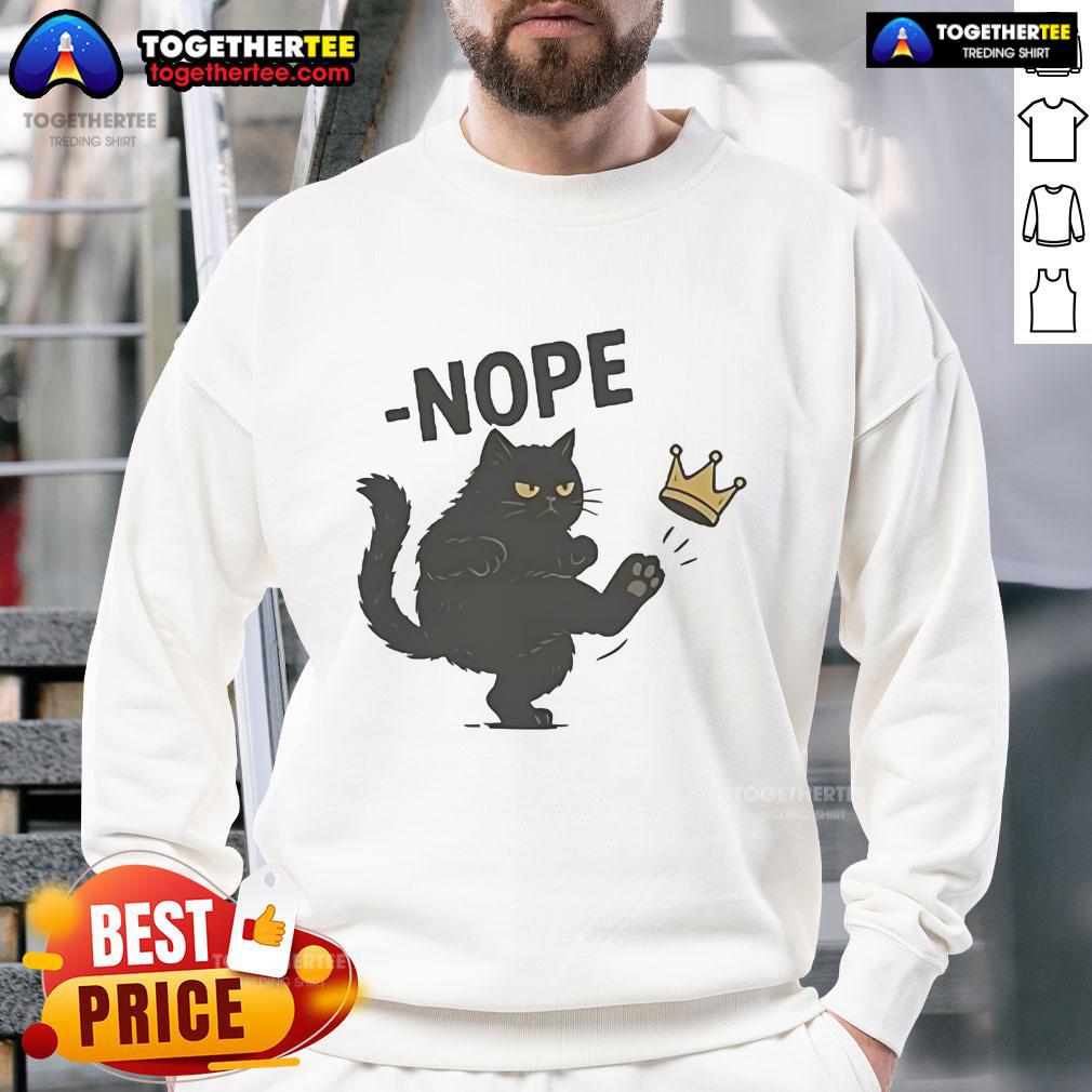 Official No Kings In America Black Cat T-Shirt - Image 5