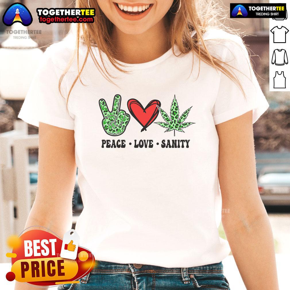 Official Peace Love Sanaty T-Shirt - Image 3
