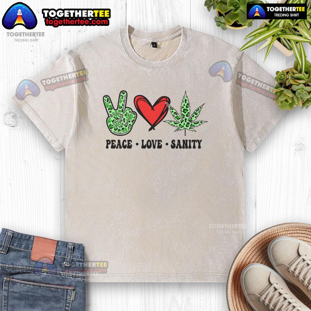 Official Peace Love Sanaty T-Shirt - Image 6
