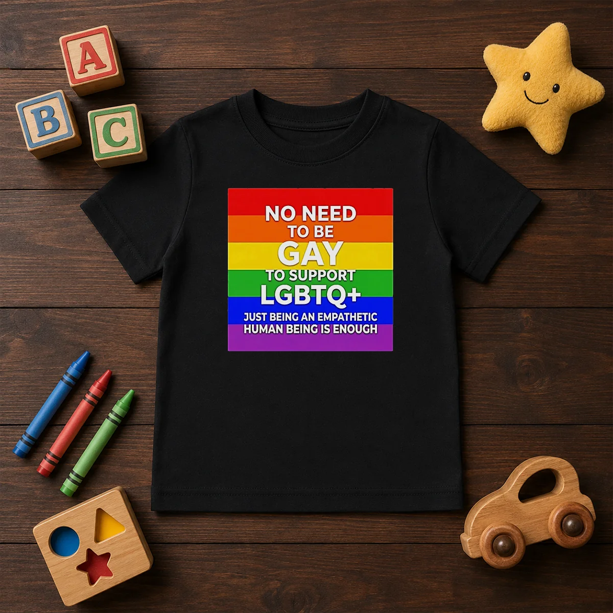 Hot No Need To Be Gay To Support LGBTQ Just Being An Empathetic Human Being Is Enough Shirt - Image 9