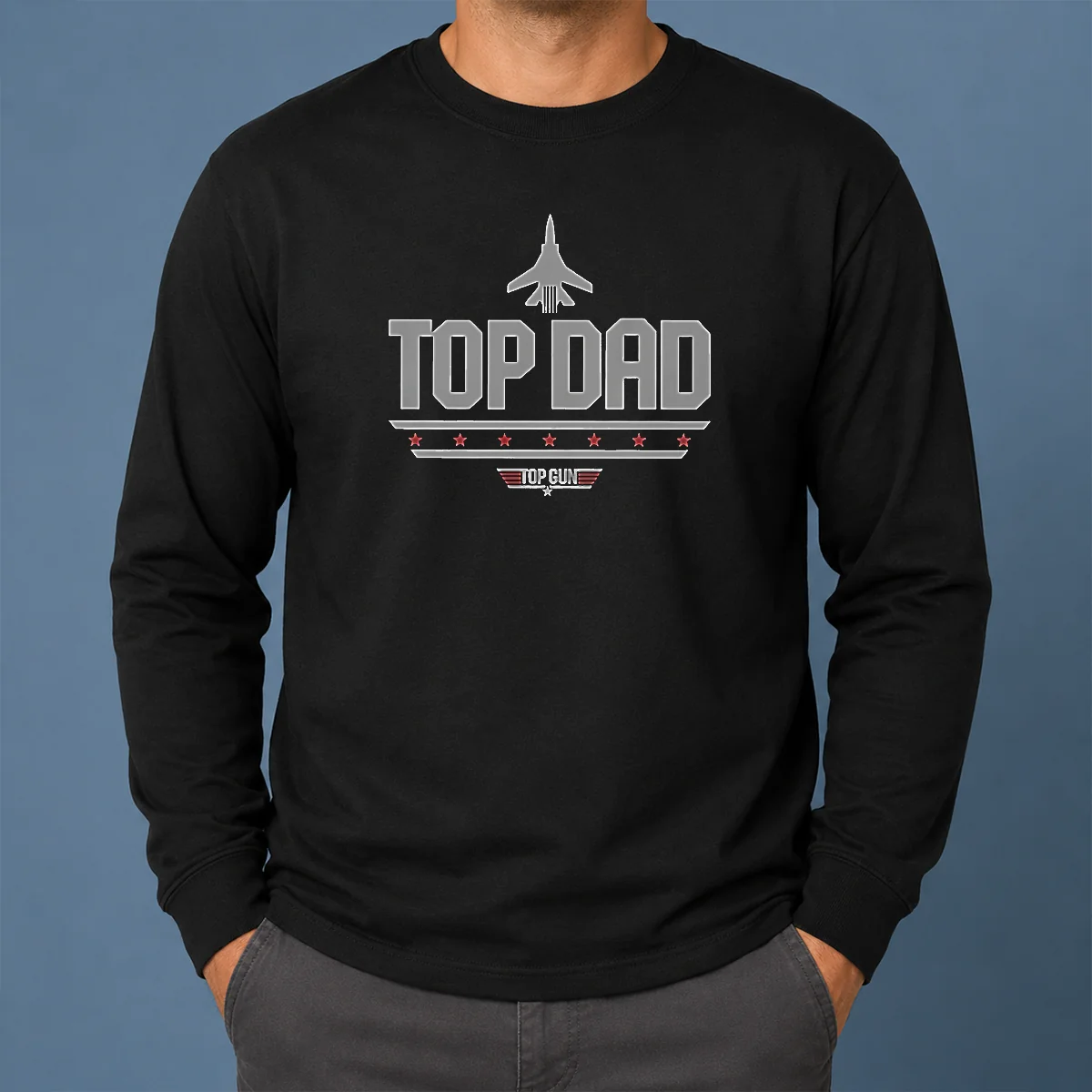 Official Top Dad Top Gun Logo Parody Shirt - Image 6