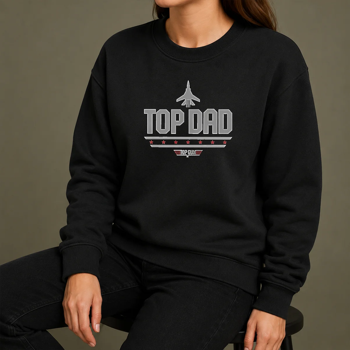 Official Top Dad Top Gun Logo Parody Shirt - Image 7