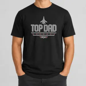 Official Top Dad Top Gun Logo Parody Shirt