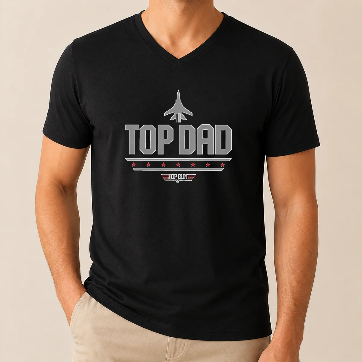 Official Top Dad Top Gun Logo Parody Shirt - Image 2