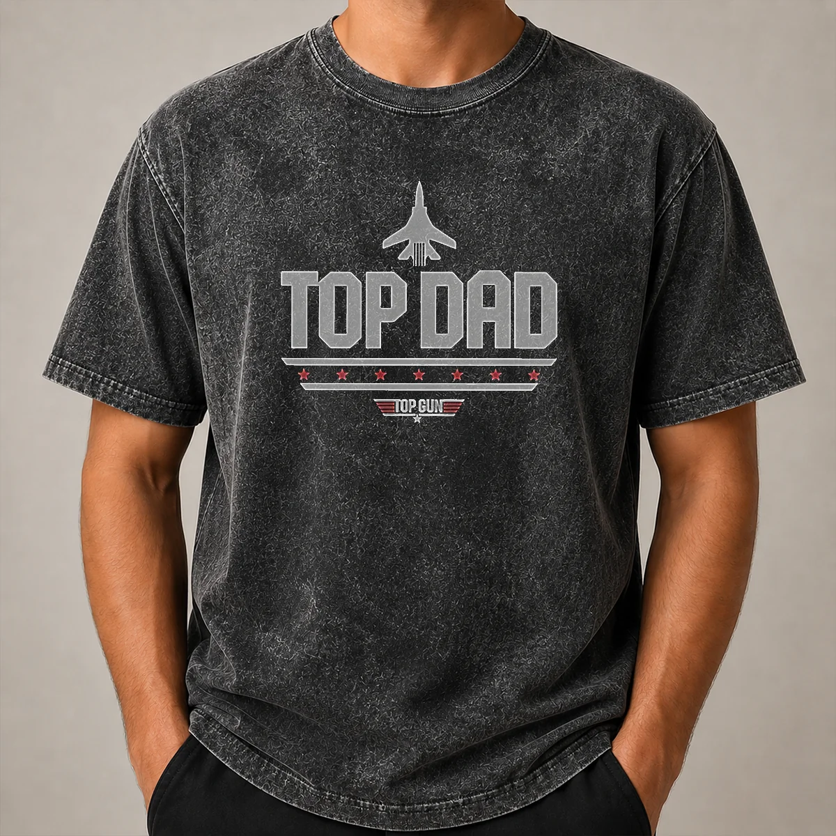 Official Top Dad Top Gun Logo Parody Shirt - Image 8
