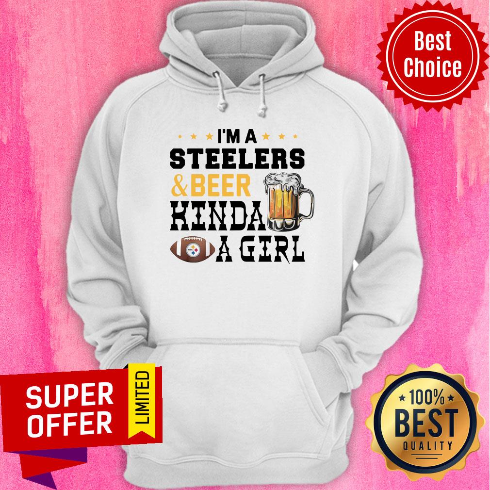 I’m A Pittsburgh Steelers And Beer Kinda A Girl Ball Shirt - Image 2