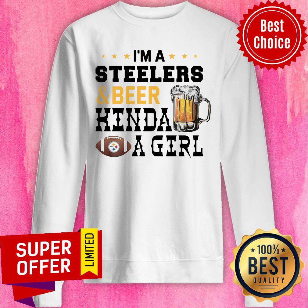 I’m A Pittsburgh Steelers And Beer Kinda A Girl Ball Shirt - Image 5