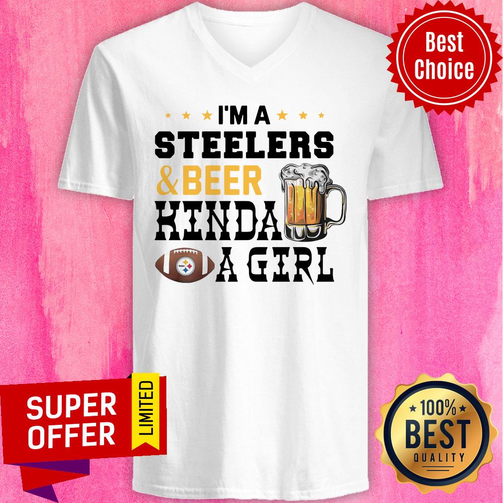 I’m A Pittsburgh Steelers And Beer Kinda A Girl Ball Shirt - Image 3