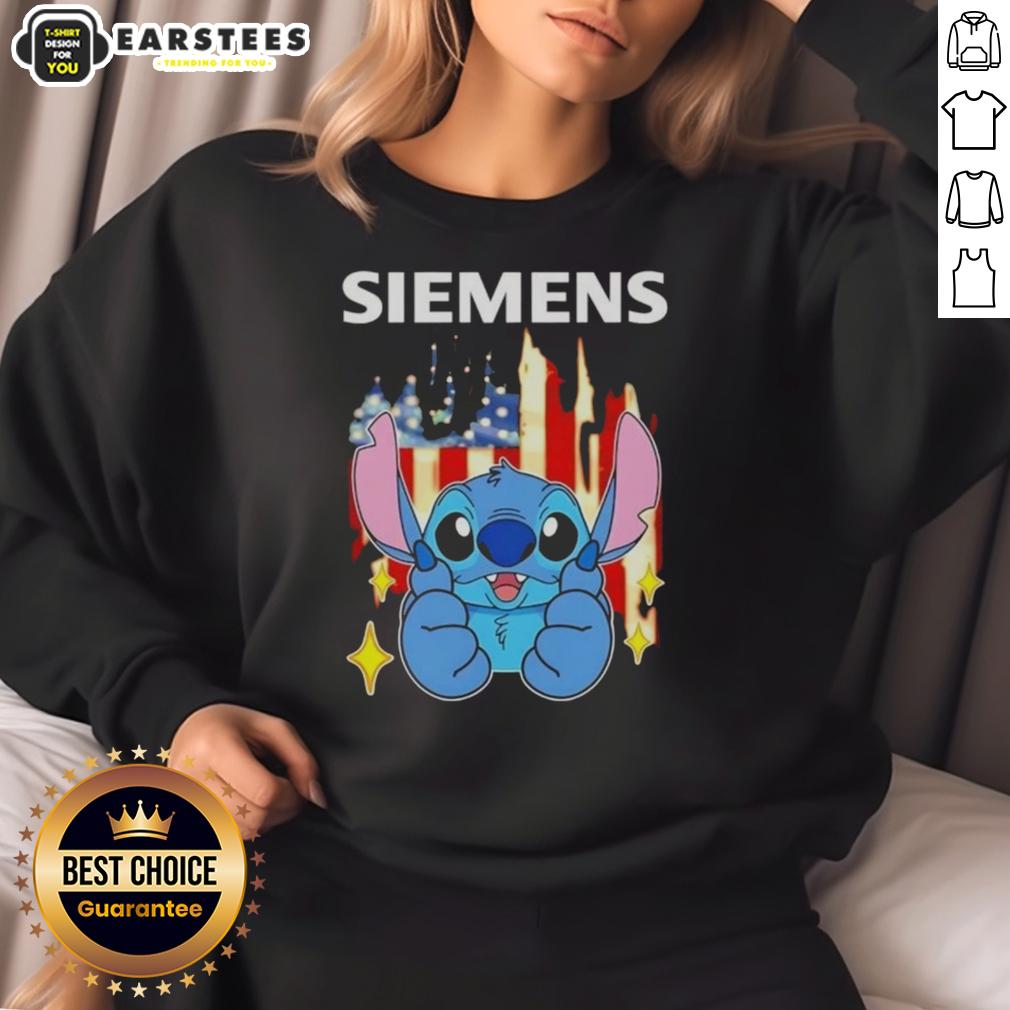 Cute Stitch Like Siemens USA Flag T-Shirt - Image 5