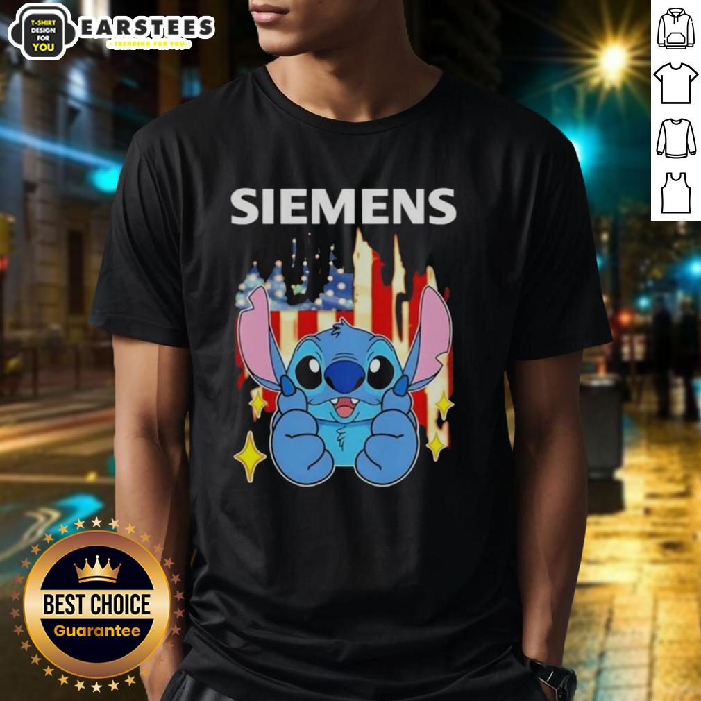 Cute Stitch Like Siemens USA Flag T-Shirt