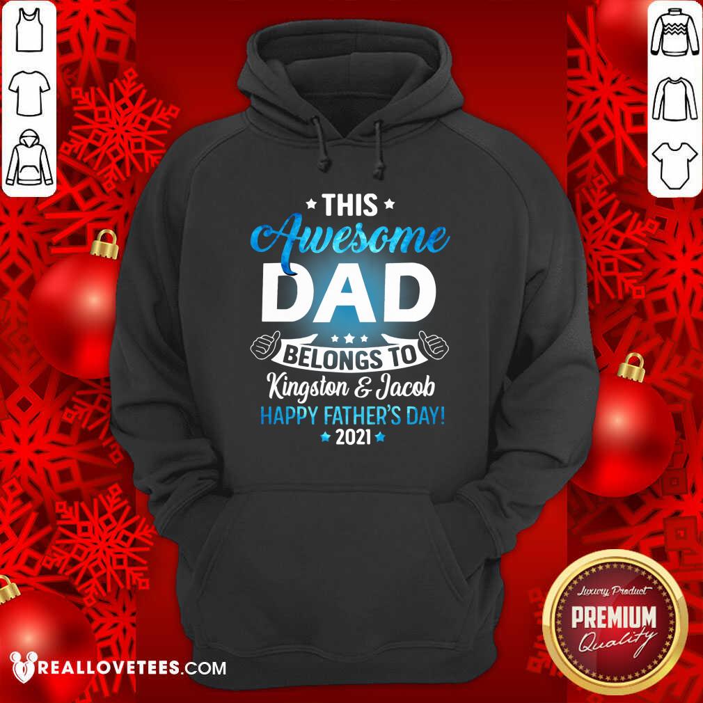 This Awesome Dad Belongs To Happy Fathers Day Shirt - Image 2