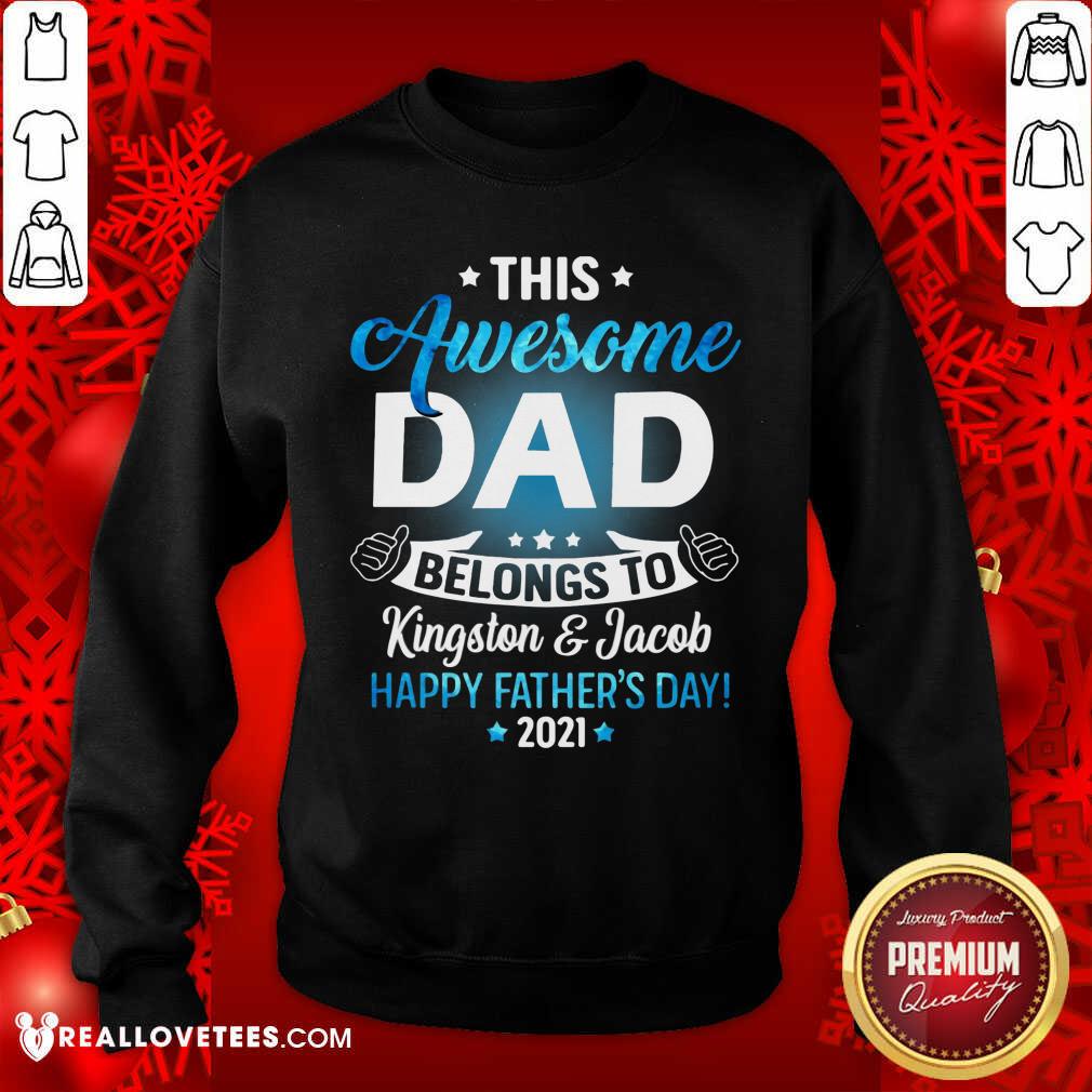 This Awesome Dad Belongs To Happy Fathers Day Shirt - Image 5