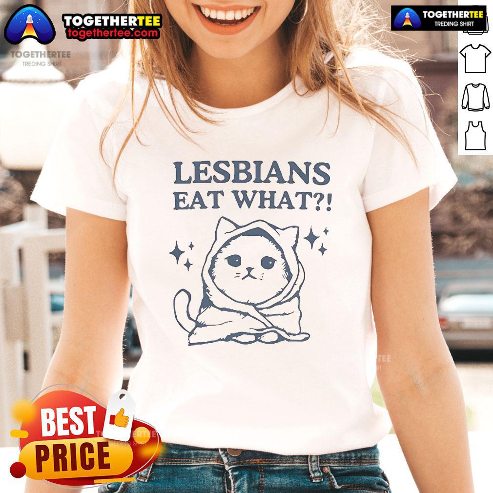 Official Teeqy Cat Lesbians Eat What T-Shirt - Image 3