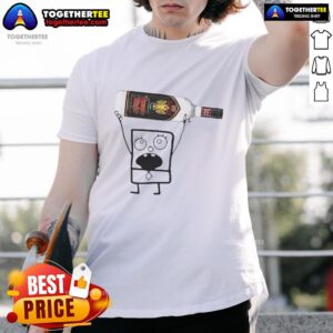 Top Doodlebob Holding Rumple Minze Peppermint Schnapps Can T-Shirt