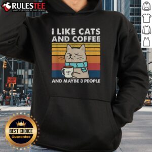 Alternative view of Cute Cat I Like Cats And Coffee And Maybe 3 People Vintage T-Shirt