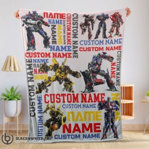 Official Premium Transformers Optimus Prime & Bumblebee Blanket Fleece Customized Blanket