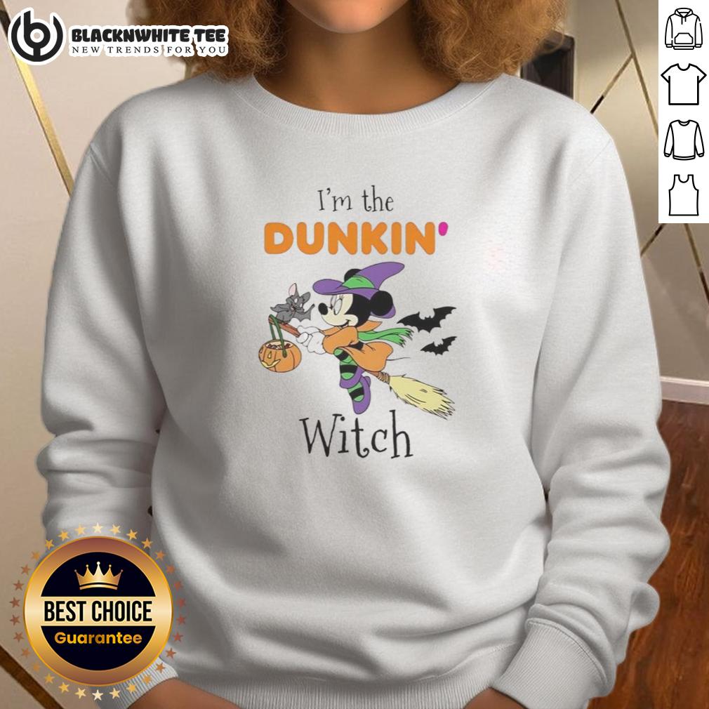 Original Minnie Mouse I'm Dunkin’ Witch Trick Or Treat Halloween T-Shirt - Image 5