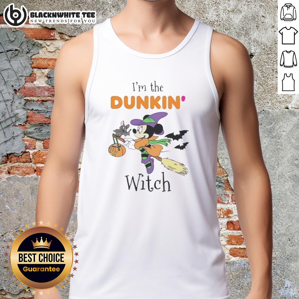 Original Minnie Mouse I'm Dunkin’ Witch Trick Or Treat Halloween T-Shirt - Image 4