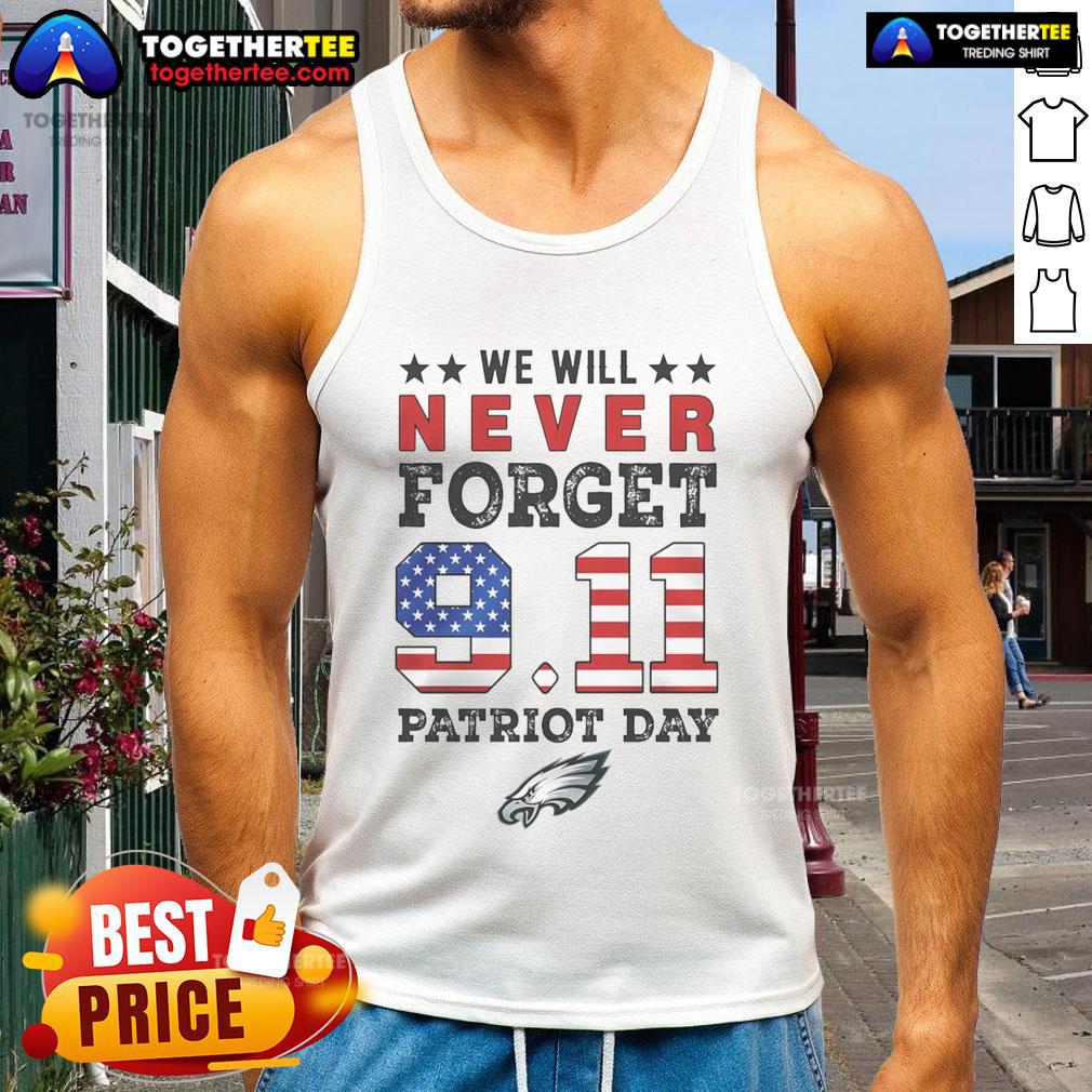 Official We Will Forget 9 11 Patriot Day Philadelphia Eagles T-Shirt - Image 4