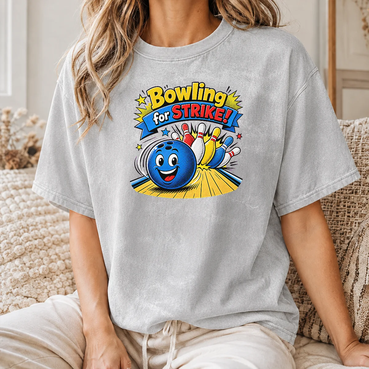 Top Pretty Bowling For Strike Cheerful Pop Art Shirt - Image 6