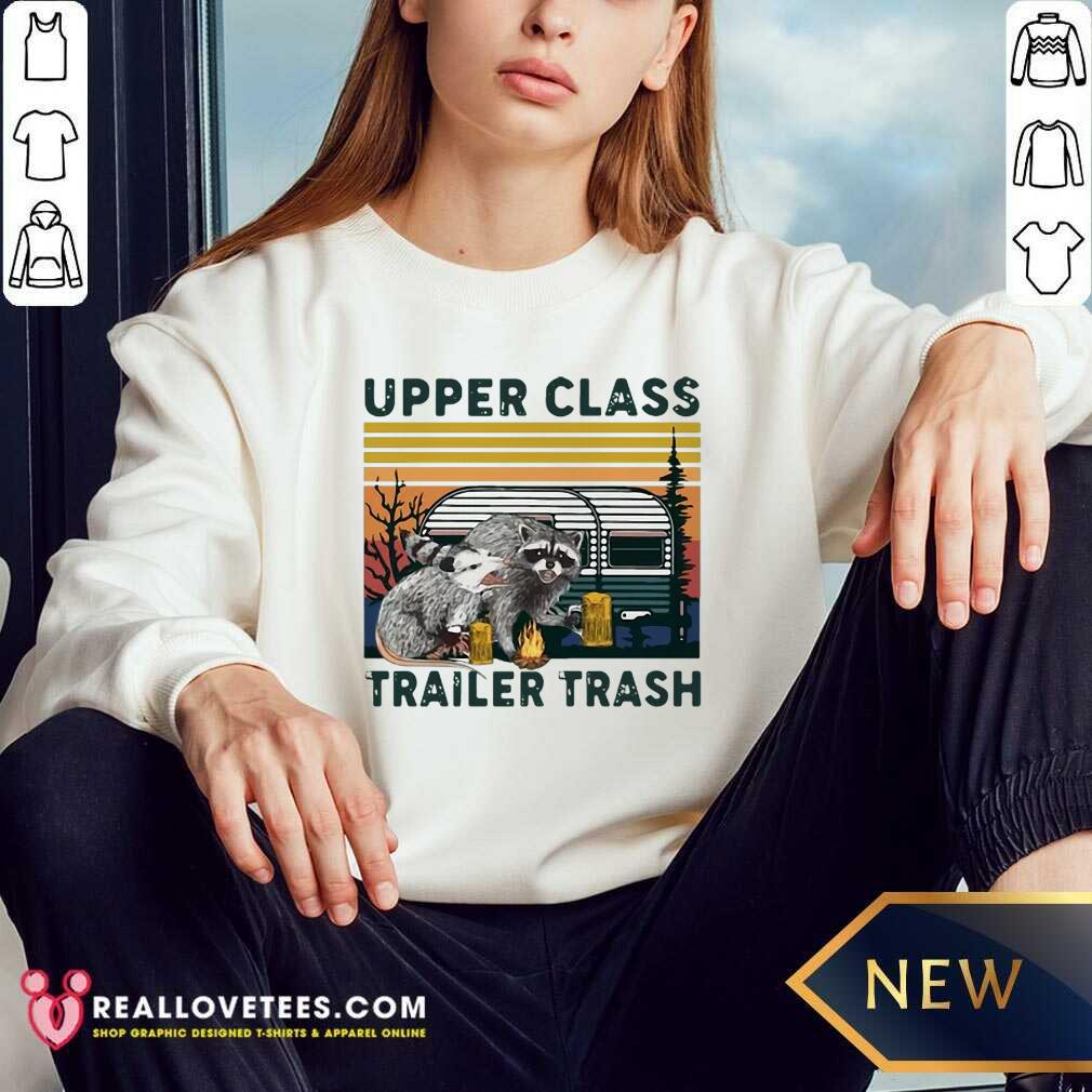 Perfect Raccoons And Opossums Upper Class Trailer Trash Vintage Shirt - Image 5