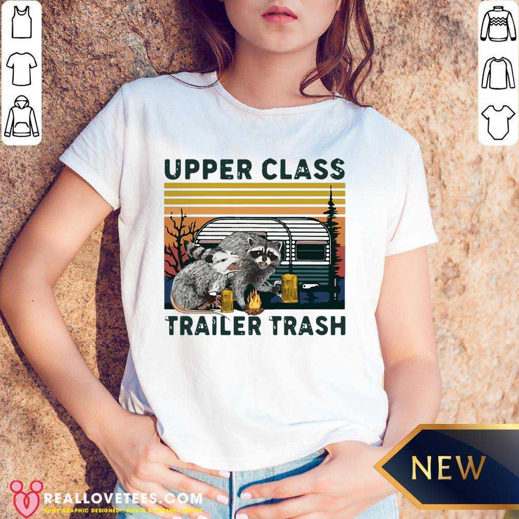 Perfect Raccoons And Opossums Upper Class Trailer Trash Vintage Shirt - Image 3