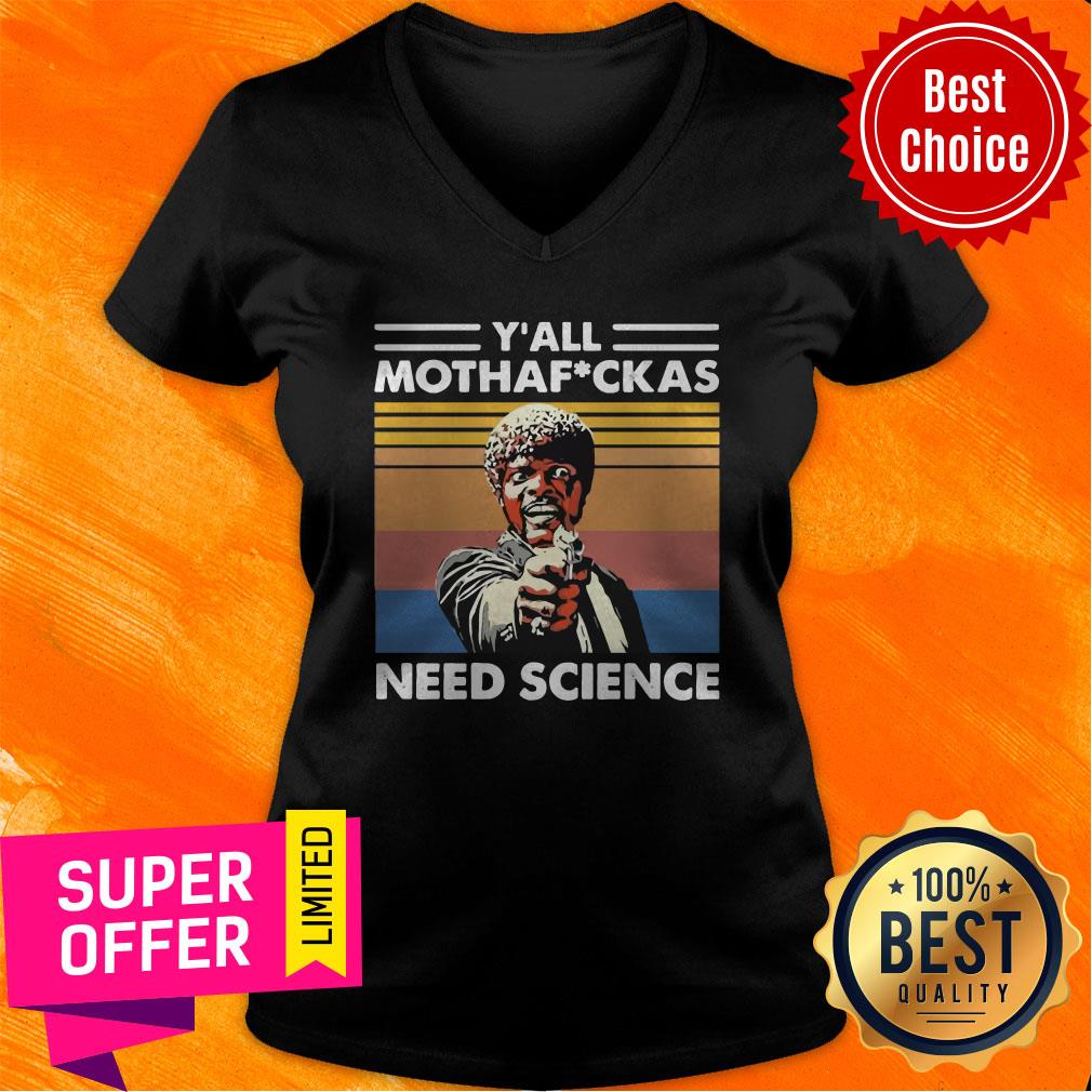 Premium Sam Jackson Y’all Mothafuckas Need Science Vintage Shirt - Image 4