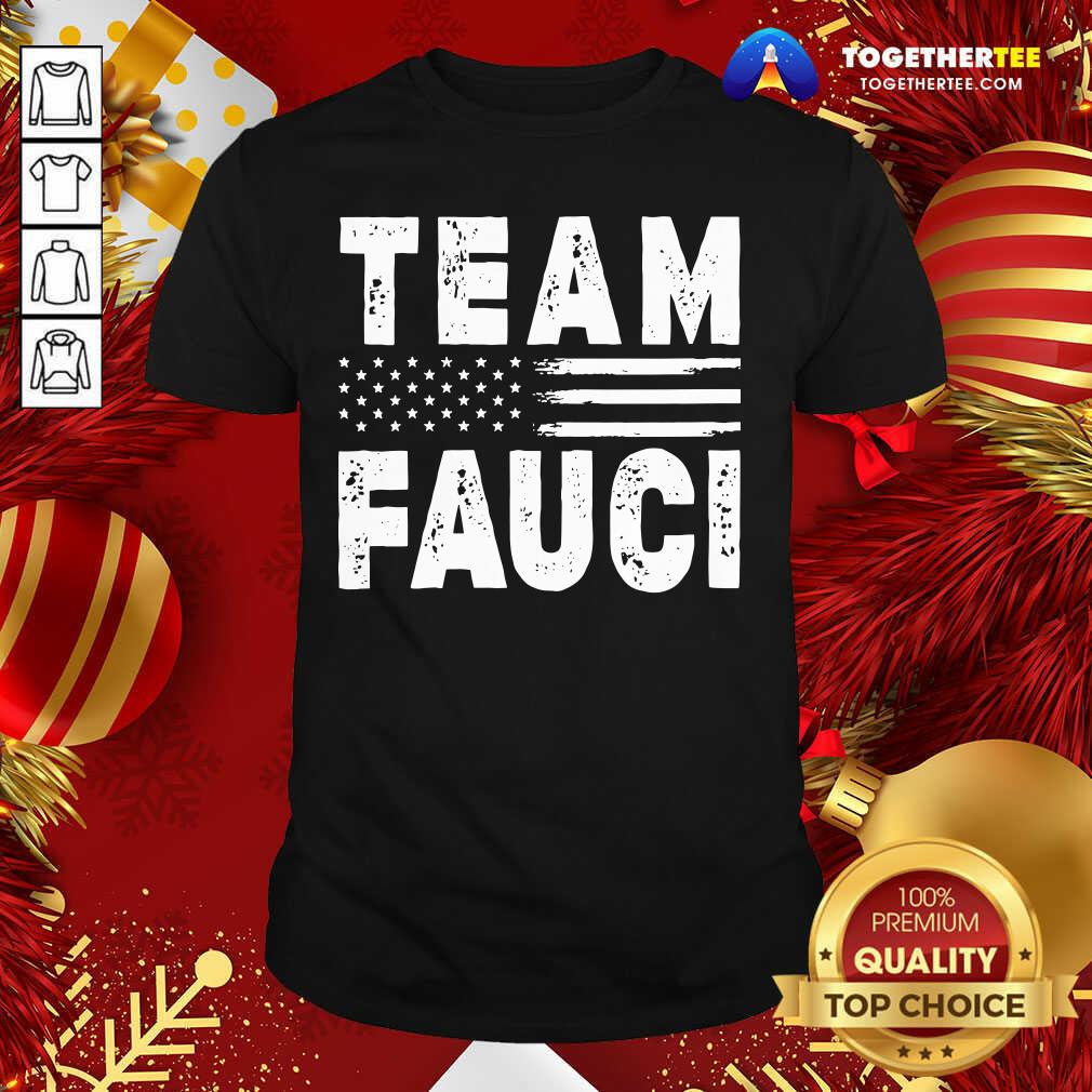 Pretty Team Fauci Face Mask American Flag Shirt