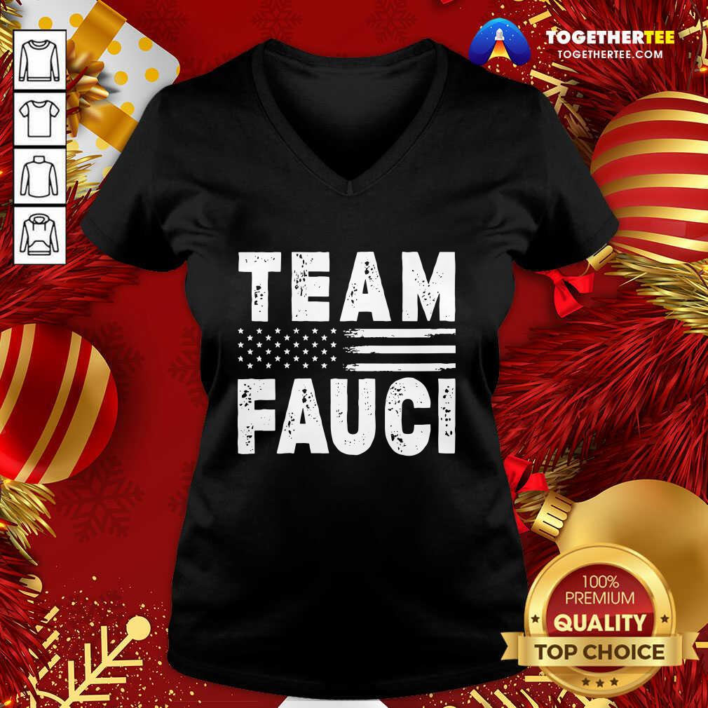 Pretty Team Fauci Face Mask American Flag Shirt - Image 2