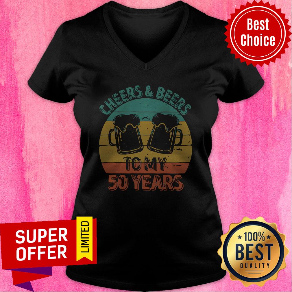 Official Cheers And Beers To My 50 Years Shirt - Image 4