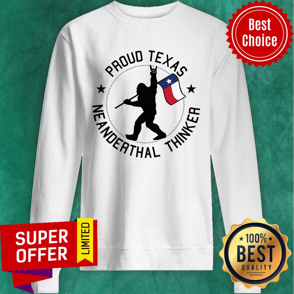 Preium Proud Texas Texas Neanderthals Thinker Shirt - Image 4
