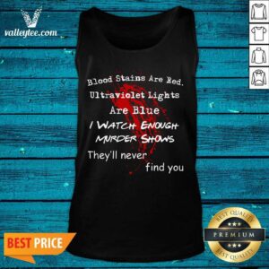 Alternative view of Pro Blood Stains Are Red Ultraviolet Lights Are Blue I Watch Enough Murder Shows Theyll Never Find You Shirt