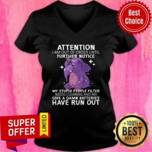 Alternative view of Elephent Attention Further Notice Have Run Out Shirt