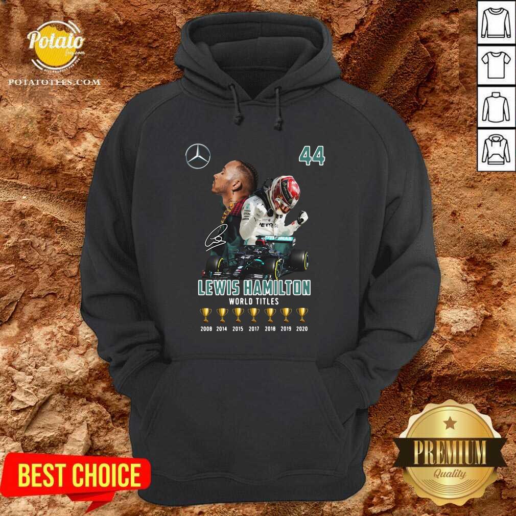 Good Lewis Hamilton World Titles 2008 2014 2015 2017 2018 2019 Signature Shirt - Image 5