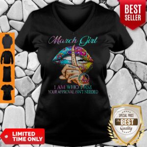 Alternative view of Hippie Slip March Girl I Am Who I Am Your Approval Isn’t Needed Shirt