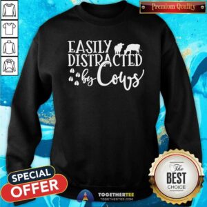 Alternative view of Official Easily Distracted By Cows Shirt