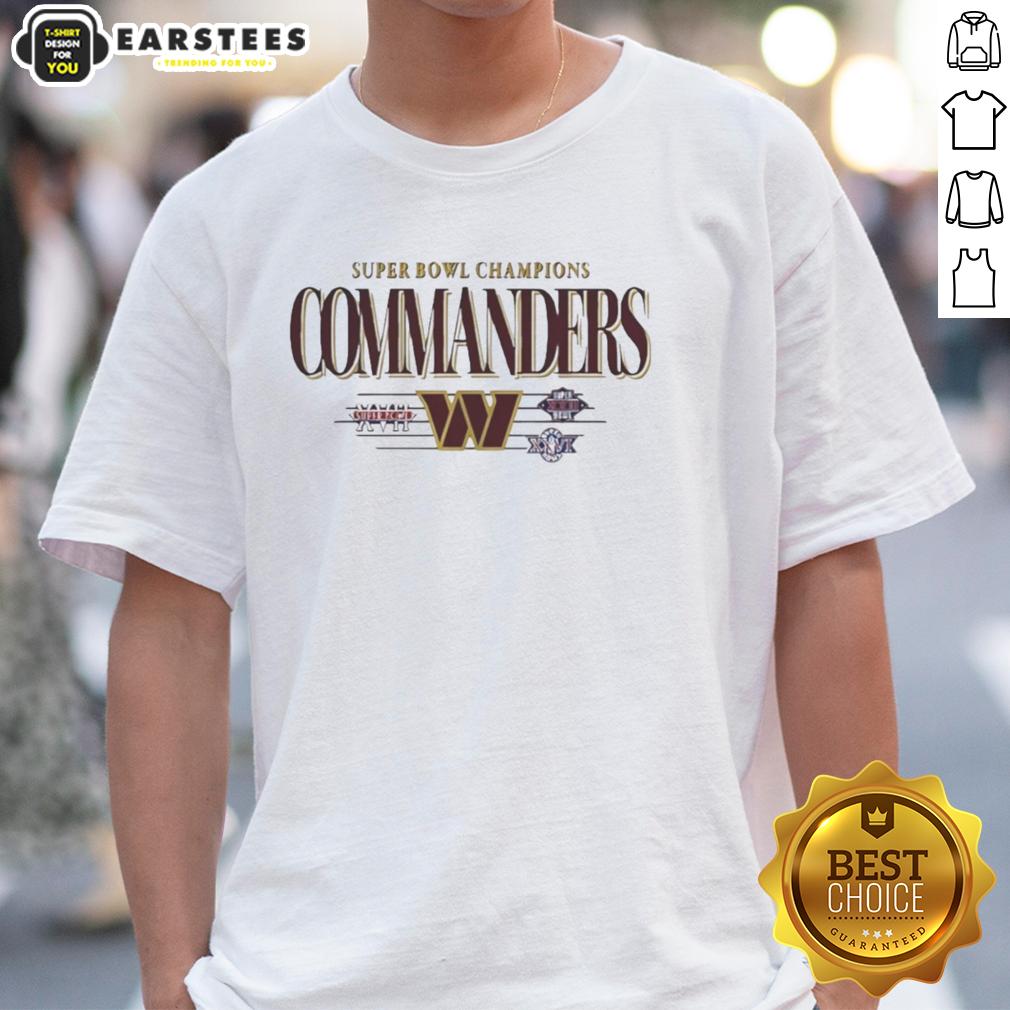 Original Washington Commanders Super Bowl Champions Xvii Xxi Xxvi Vintage T-Shirt