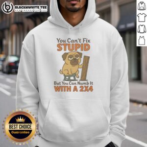 Alternative view of Top Pug You Can't Fix Stupid But You Can Numb It With A 2×4 T-Shirt
