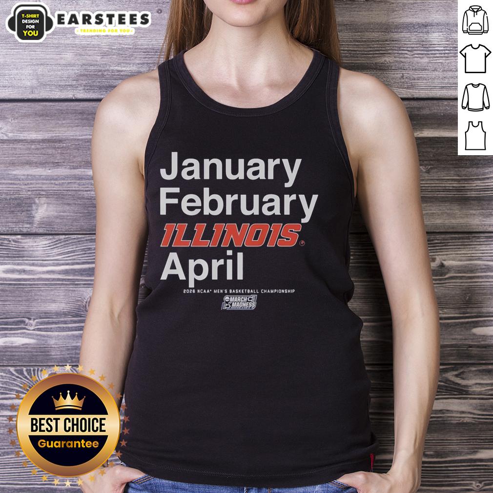 Official Illinois Fighting Illini January February April NCAA Men's Basketball Championship March Madness T-Shirt - Image 4