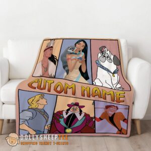 Alternative view of Perfect Cute Disney Pocahontas Meeko Percy John Smith Blanket Fleece Customized Blanket
