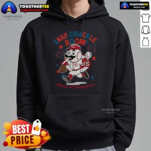 Alternative view of Original Cincinnati Reds Snap Crackle Boom Power Of Champions Indepencence Day T-Shirt