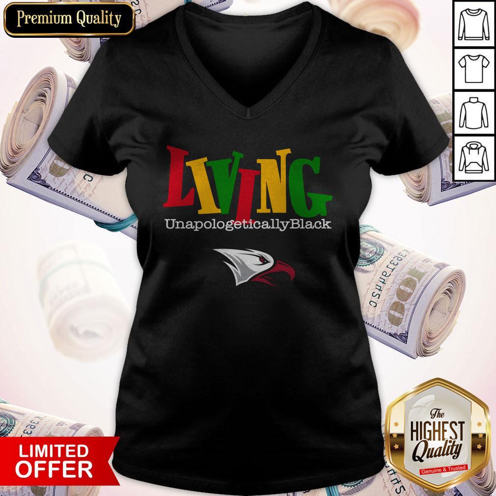 Funny Living Unapologetically Black NNCU Eagles Shirt - Image 4