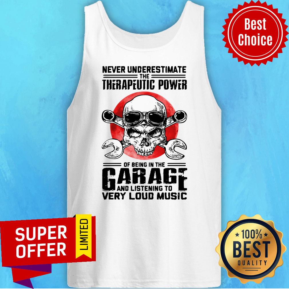 Top Never Underestimate The Therapeutic Power Of Being In The Garage Mechanic Shirt - Image 4